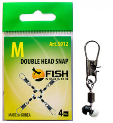 Застежка Fish Season с вертлюгом дв. пластик №S 4шт 5012-SF