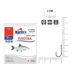 Крючок Marlin&#039;s Плотва Viking BLN №16 10шт M115BLN-016