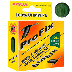 Леска плетеная Aqua ProFix Dark green 0.18 100м